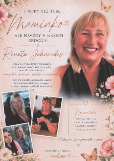 Parte vzpomínka Renata Johanides